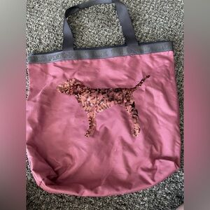 Pink Zip up Tote bag